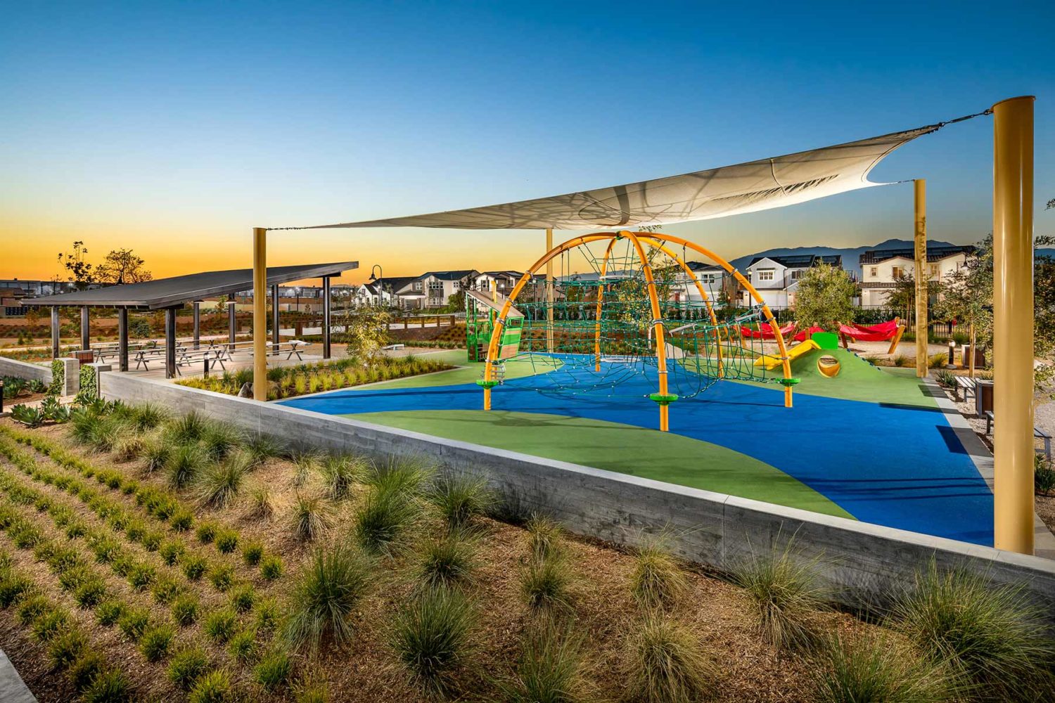 Landscaping with kids playground.